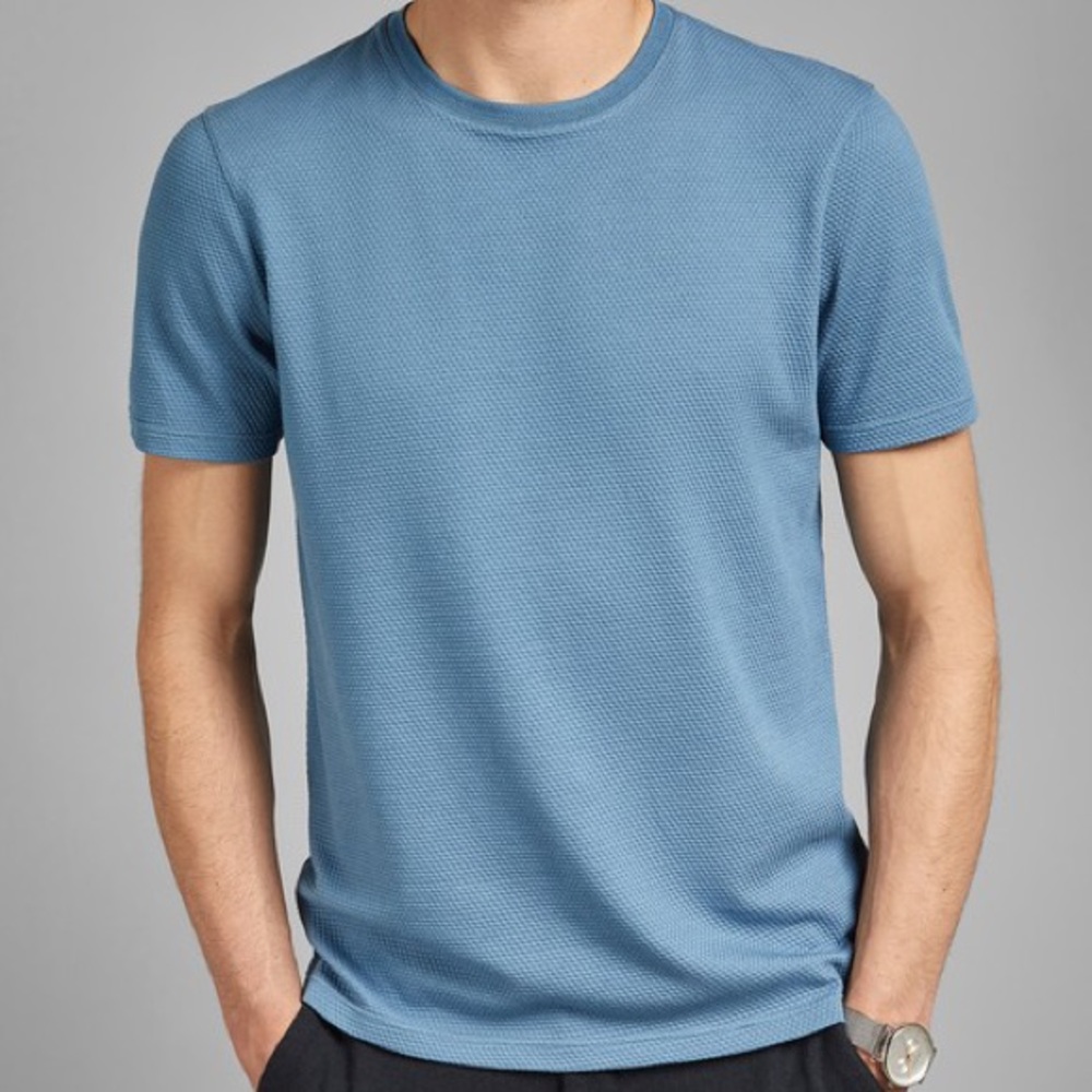 Ted Baker JAMIN textured cotton blend T-shirt